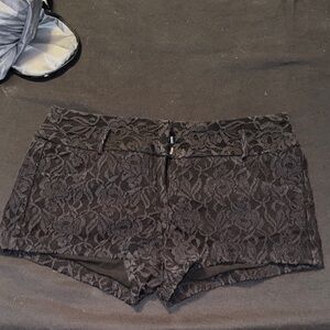 Candie's Black Lace High Waist Shorts